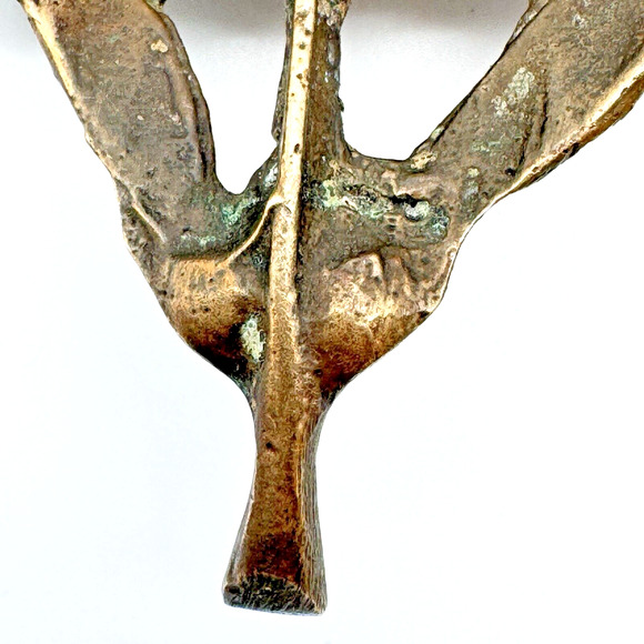 Vintage Solid Brass Maple Leaf Trinket Dish Jewelry Tray Catchall Ashtray 4.5x4" - Picture 5 of 7